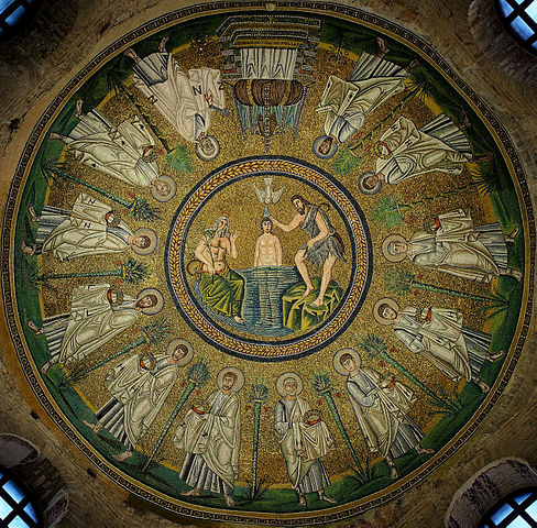 488px-Arian_Baptistry_ceiling_mosaic_-_Ravenna
